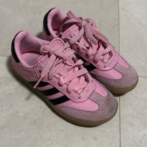 Adidas Pink and Black Athletic Shoes